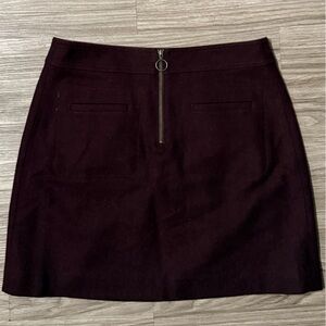 Madewell Burgundy Mini Skirt